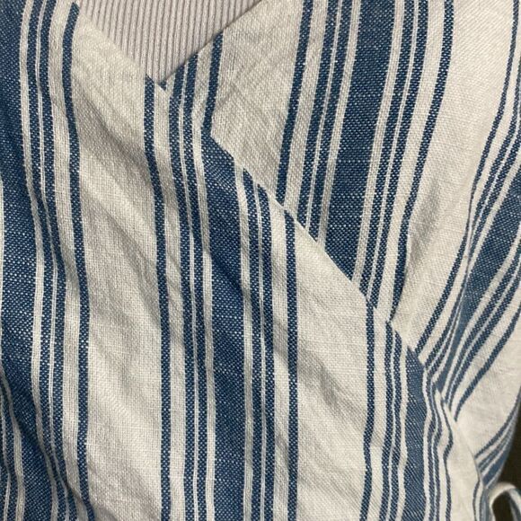NWT Rag Poets Blue White Striped Canggu Wrap Dress - Picture 5 of 13